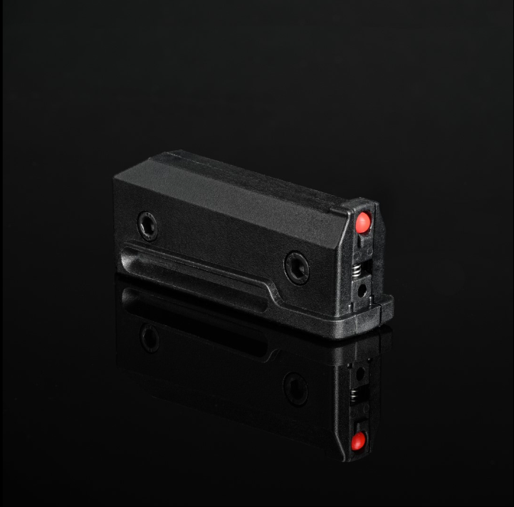 Detailed perspective of the Silverback TAC-41P's high-capacity magazine, highlighting its robust construction, flawless design, and compatibility with the rifle's seamless feeding system.
