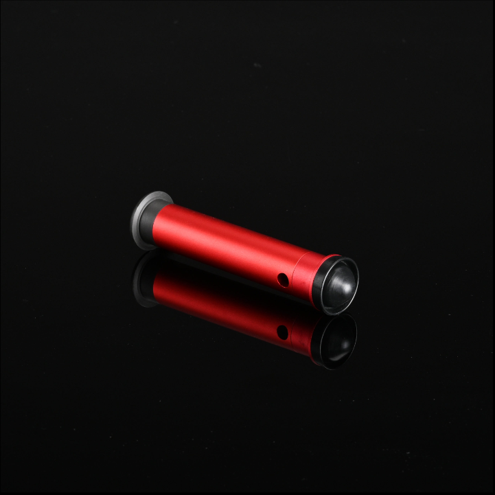 Isolated image of the SRS-A2's piston, exhibiting the blend of aeronautical grade aluminium and 70° synthetic rubber piston cup