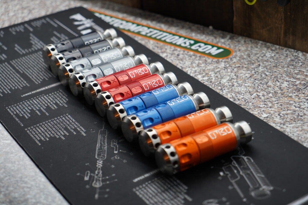 The OhShiBoom OMFG Multi-shot Blank Firing Grenade, displayed with its distinctive design and engraved 'OMFG' logo.